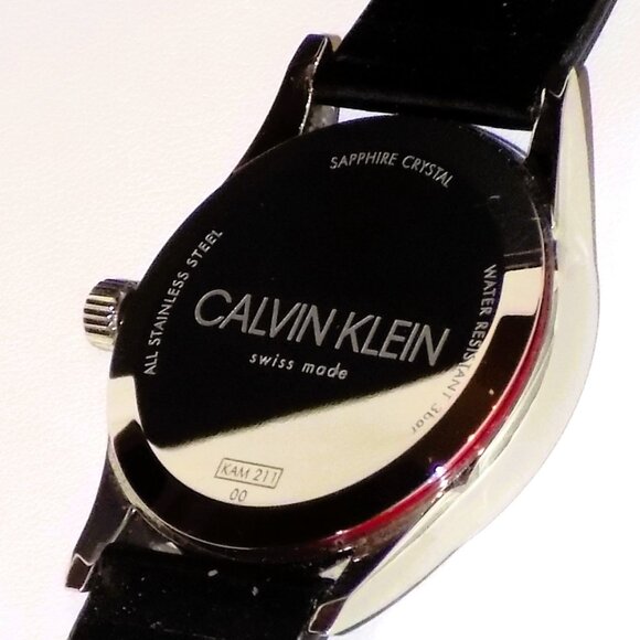 New $279 Calvin Klein Completion Date Watch KAM211 Swiss Made, Sapphire Crystal - Picture 13 of 14